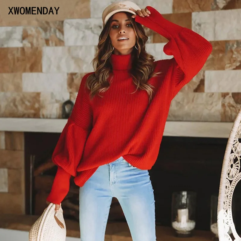 Women Knitted Sweater Turtleneck Long Sleeve Tops 2019 Autumn Winter Lantern Sleeves Yellow Loose Pullovers Sweet Soft Sweater
Women Knitted Sweater Turtleneck Long Sleeve Tops 2019 Autumn Winter Lantern Sleeves Yellow Loose Pullovers Sweet Soft Sweater