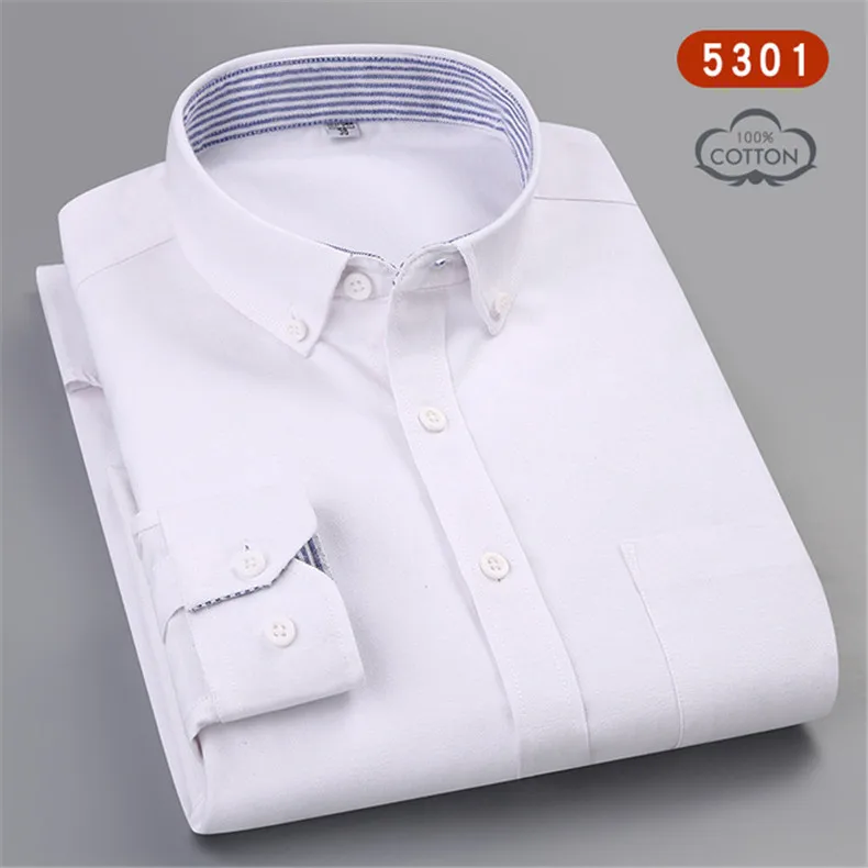 2019-New-Casual-Design-Plaid-Social-100-Cotton-Mens-Long-Sleeve-Solid-Oxford-Dress-Shirt-with.jpg_640x640 (8)