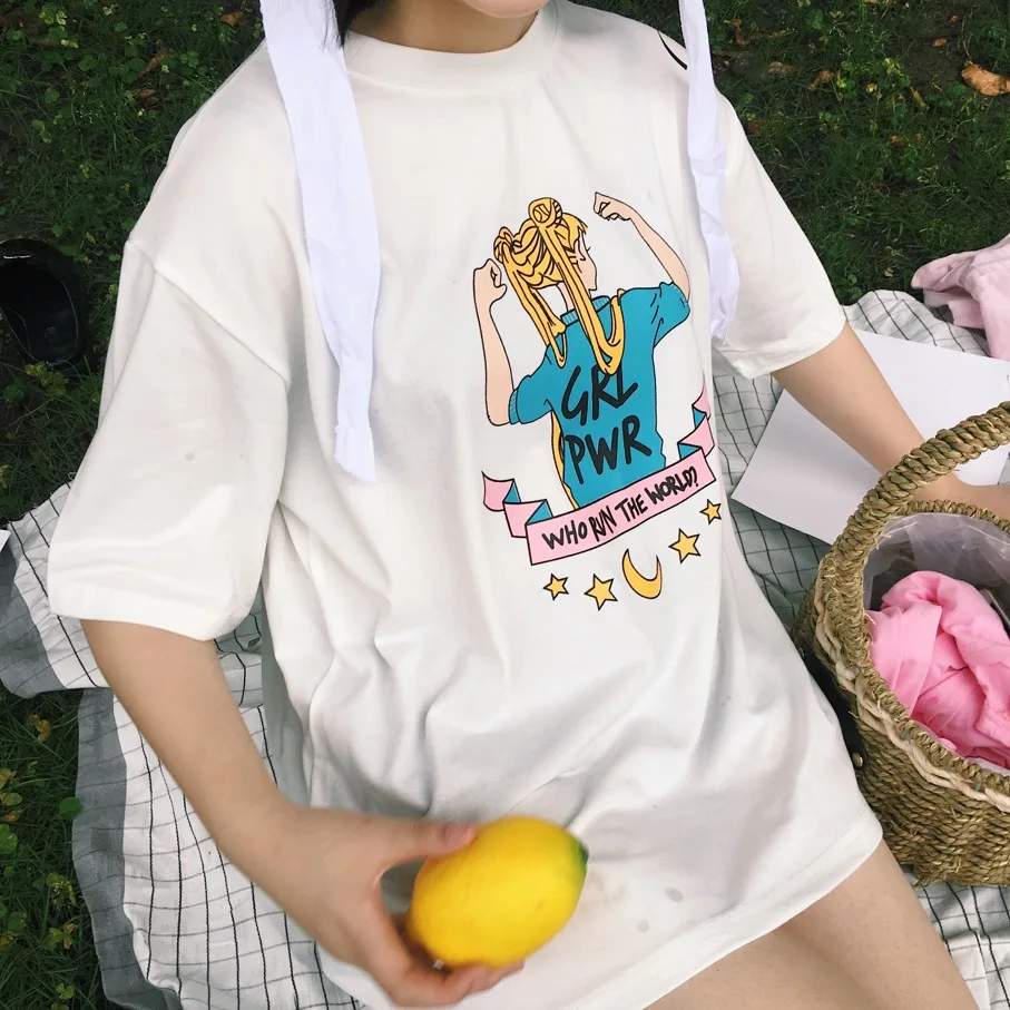 2017 Summer New Cartoon Printed Fashion Vintage All Match Loose Cotton Short Sleeve Female T-shirts
2017 Summer New Cartoon Printed Fashion Vintage All Match Loose Cotton Short Sleeve Female T-shirts