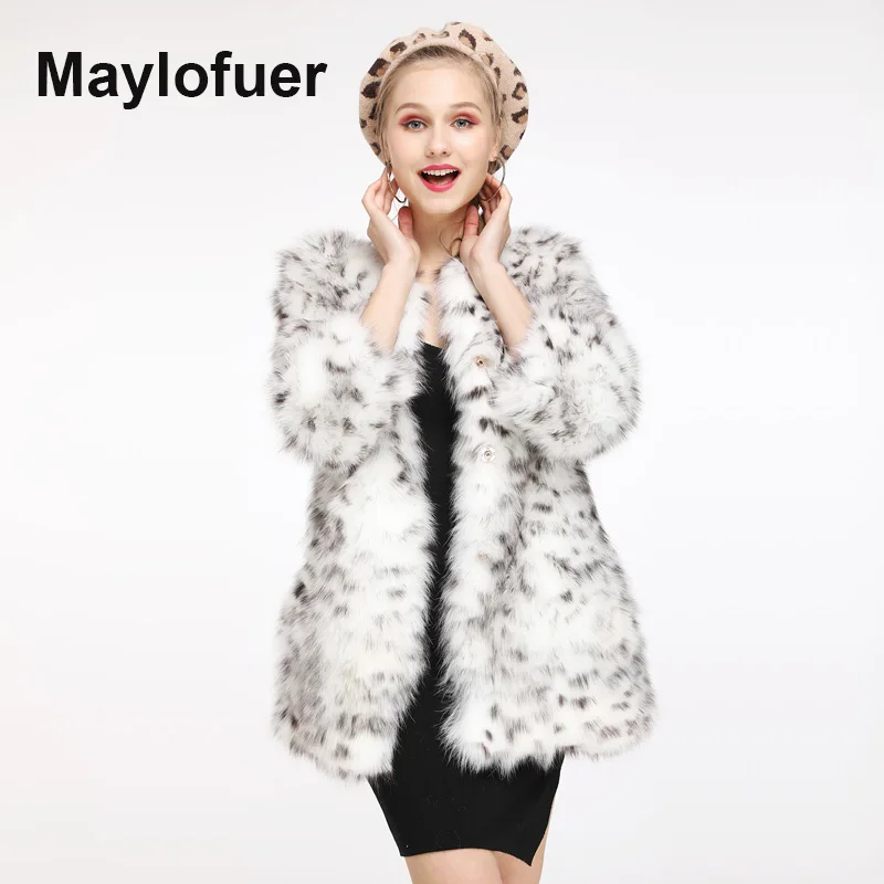 Maylofuer Real Women Fox Fur Coat Lady's Leopard-print Jacket O-neck Natural Fox Fur Coats
Maylofuer Real Women Fox Fur Coat Lady's Leopard-print Jacket O-neck Natural Fox Fur Coats