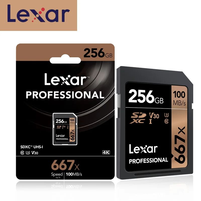 New Lexar SD Memory Flash Card 256GB SDXC U3 UHS-I Cards 100MB/s Class 10 667X tarjeta sd For 3D 4K video Digital SLR/HD camera
New Lexar SD Memory Flash Card 256GB SDXC U3 UHS-I Cards 100MB/s Class 10 667X tarjeta sd For 3D 4K video Digital SLR/HD camera