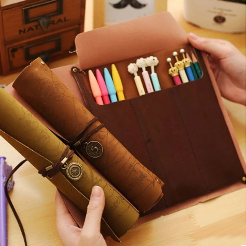 New Vintage leather Pencil case for Girls or boys pencil bag for school Stationery Offices School Supplies Gift
New Vintage leather Pencil case for Girls or boys pencil bag for school Stationery Offices School Supplies Gift