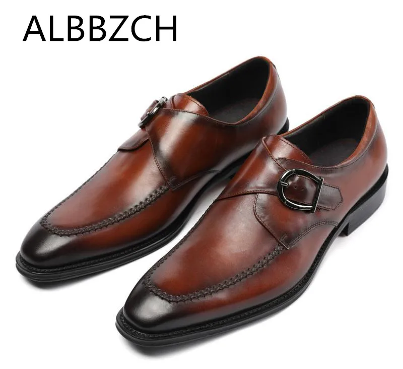 ALBBZCH Fashion Dress Men Shoes Black Brown Men's Wedding Shoes Buckle Sewing Quality Cow Leather Business Office Work Shoes Man
ALBBZCH Fashion Dress Men Shoes Black Brown Men's Wedding Shoes Buckle Sewing Quality Cow Leather Business Office Work Shoes Man