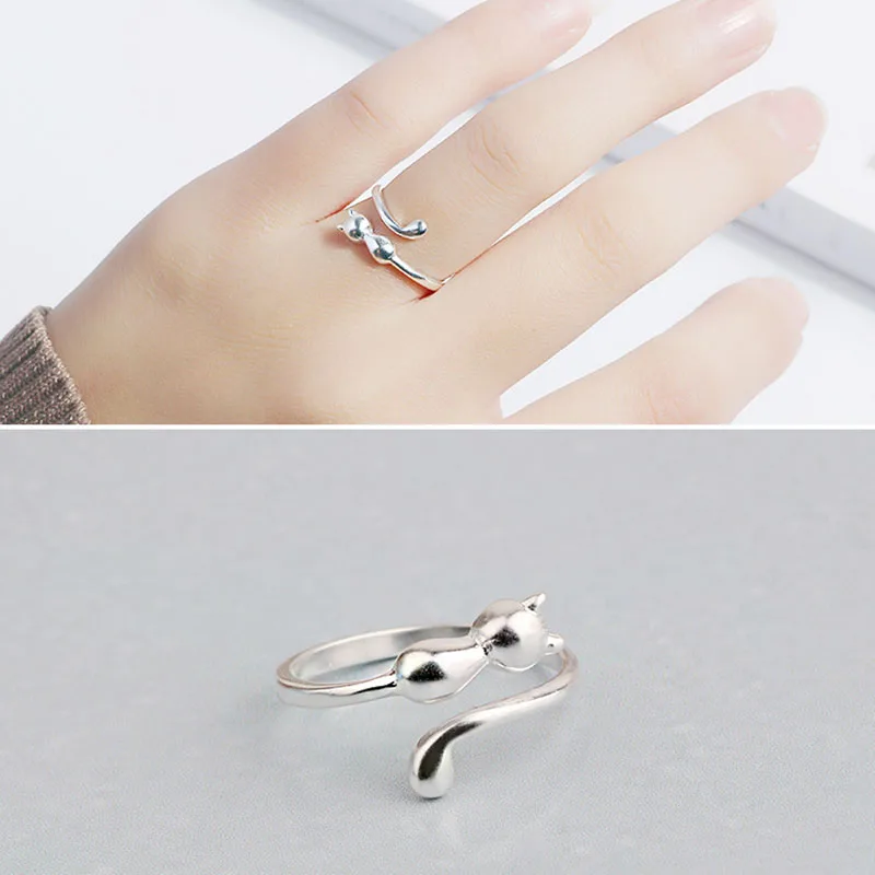 2019 Fashion S925 Silver Cat Rings For Girls Christmas Gifts Adjustable Ring Luxury Sterling Silver Jewelry Wholesale
2019 Fashion S925 Silver Cat Rings For Girls Christmas Gifts Adjustable Ring Luxury Sterling Silver Jewelry Wholesale