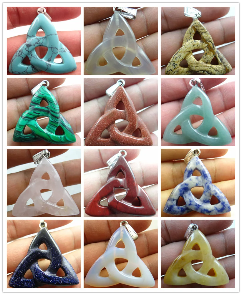 High Quality Blending fashion Natural Stone Hollow triangle pendants for jewelry making
High Quality Blending fashion Natural Stone Hollow triangle pendants for jewelry making
