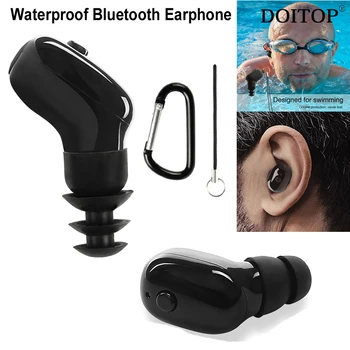 DOITOP Mini IP68 Waterproof Swimming Bluetooth Earphone Wireless Sport Running Music Stereo Diving Earphone Headsets Earbud O5