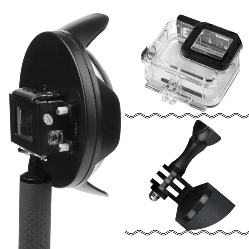 Underwater Dome Port for GoPro Hero 7 6 5 Black with Float Grip Waterproof Case Sunshade Lens Dome Go Pro 6 5 7 Accessory
Underwater Dome Port for GoPro Hero 7 6 5 Black with Float Grip Waterproof Case Sunshade Lens Dome Go Pro 6 5 7 Accessory