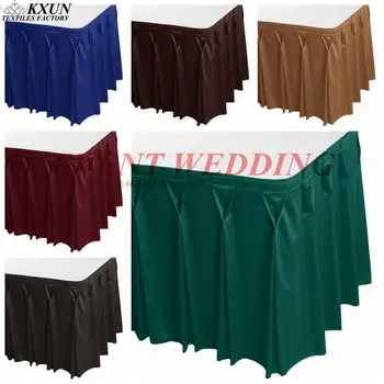 3M Long 100% Polyester Table Skirt Wedding Tablecloth Skirting Event Banquet Decoration 
3M Long 100% Polyester Table Skirt Wedding Tablecloth Skirting Event Banquet Decoration