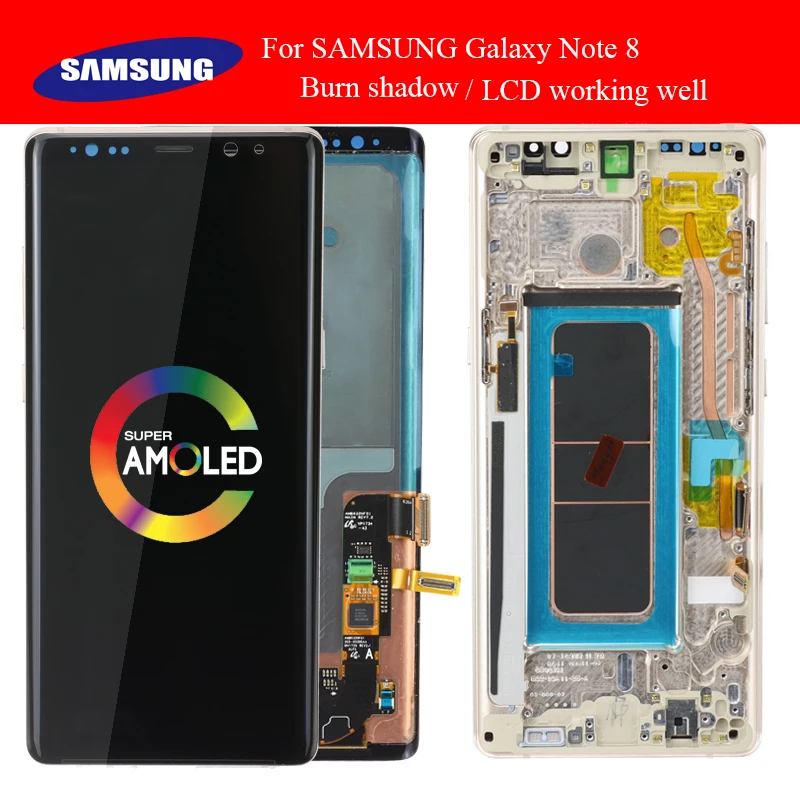 SUPER AMOLED 6.3'' Display with Burn-Shadow LCD for SAMSUNG Galaxy Note8 N9500 N950F N900D N900DS LCD Touch Screen Digitizer
SUPER AMOLED 6.3'' Display with Burn-Shadow LCD for SAMSUNG Galaxy Note8 N9500 N950F N900D N900DS LCD Touch Screen Digitizer