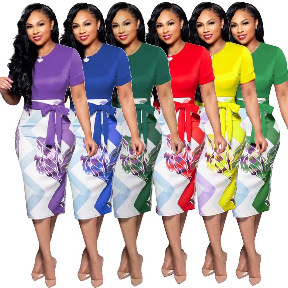 2019 Women Print Short Sleeve Pencil Case Hip Dress Round collar Office Slim Work Party Casual Dresses Green Red Yellow Purple
2019 Women Print Short Sleeve Pencil Case Hip Dress Round collar Office Slim Work Party Casual Dresses Green Red Yellow Purple