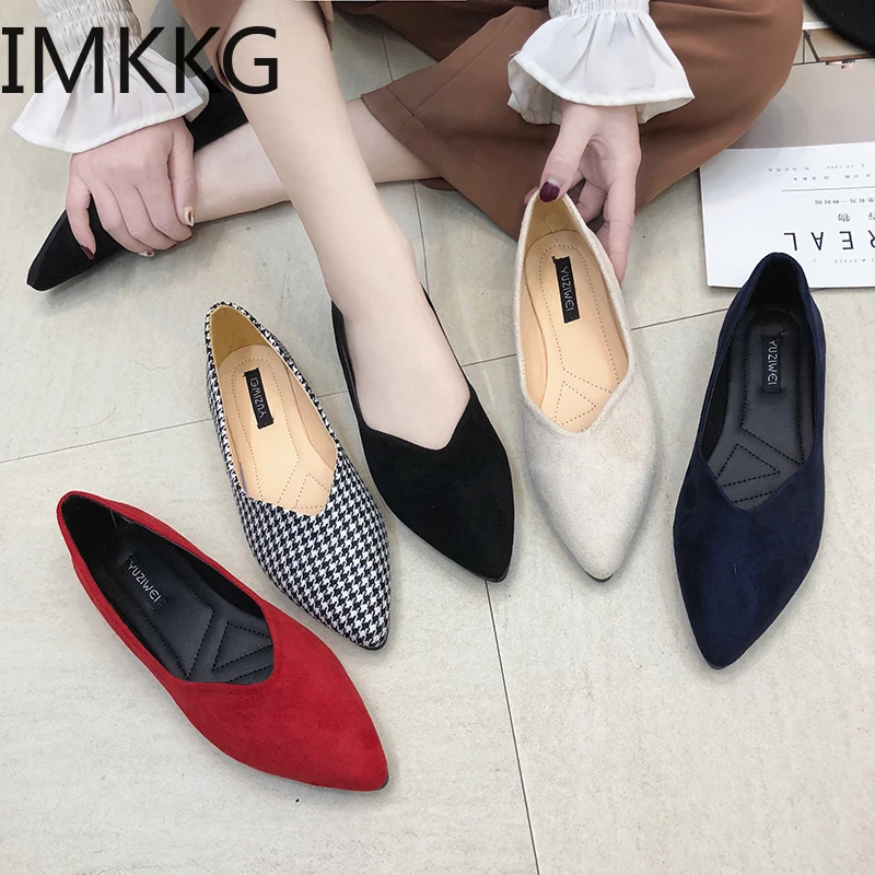 Spring Autumn Women Flats Pointed Toe Plaid Ballet Flats Woman Shoes Solid Color Boat Shoes zapatos mujer Single Shoes S80004
Spring Autumn Women Flats Pointed Toe Plaid Ballet Flats Woman Shoes Solid Color Boat Shoes zapatos mujer Single Shoes S80004