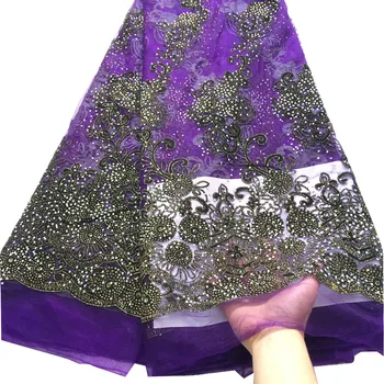 African French Lace Fabric 2019 High Quality Mesh Soft Tulle Mesh lace with Stones and Beaded women dress fabric F4-1223
African French Lace Fabric 2019 High Quality Mesh Soft Tulle Mesh lace with Stones and Beaded women dress fabric F4-1223