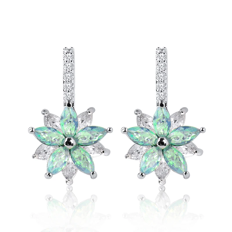 SHUANGR Cute Romantic Lovely Clear Stone Flower Shape Convenient Simple Stud Earrings Copper Cubic Zirconia For Women Party
SHUANGR Cute Romantic Lovely Clear Stone Flower Shape Convenient Simple Stud Earrings Copper Cubic Zirconia For Women Party
