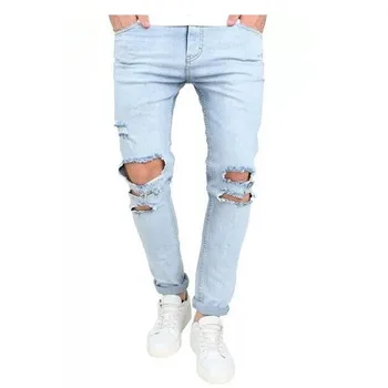 Rock style Casual Hole Pants Retro Washed Old Long Pants Men jeans men hip hop ripped Slim Fit light blue jeans for men
Rock style Casual Hole Pants Retro Washed Old Long Pants Men jeans men hip hop ripped Slim Fit light blue jeans for men