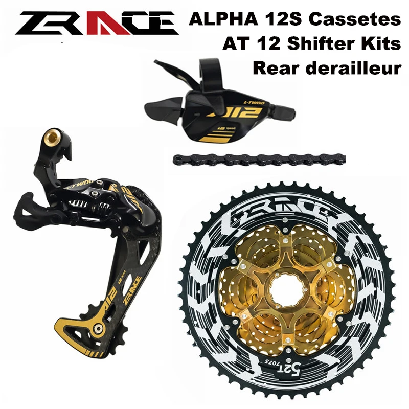 ZRACE AT 12 Speed MTB Bike Shifter + Rear Derailleurs + Alpha Cassette 52T + SUMC 12S Chain Groupset for EAGLE GX / M9100
ZRACE AT 12 Speed MTB Bike Shifter + Rear Derailleurs + Alpha Cassette 52T + SUMC 12S Chain Groupset for EAGLE GX / M9100