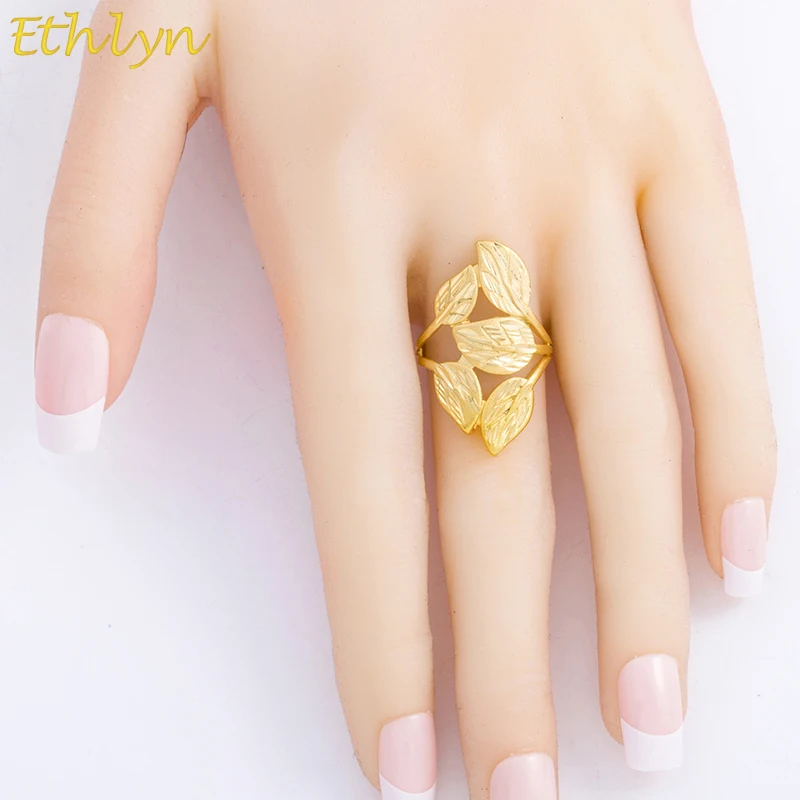 Ethlyn Brand Leaves Ring Romantic Anniversary Gifts Adjustable Women Jewelry Gold Color Women Decoration Accessories R43
Ethlyn Brand Leaves Ring Romantic Anniversary Gifts Adjustable Women Jewelry Gold Color Women Decoration Accessories R43