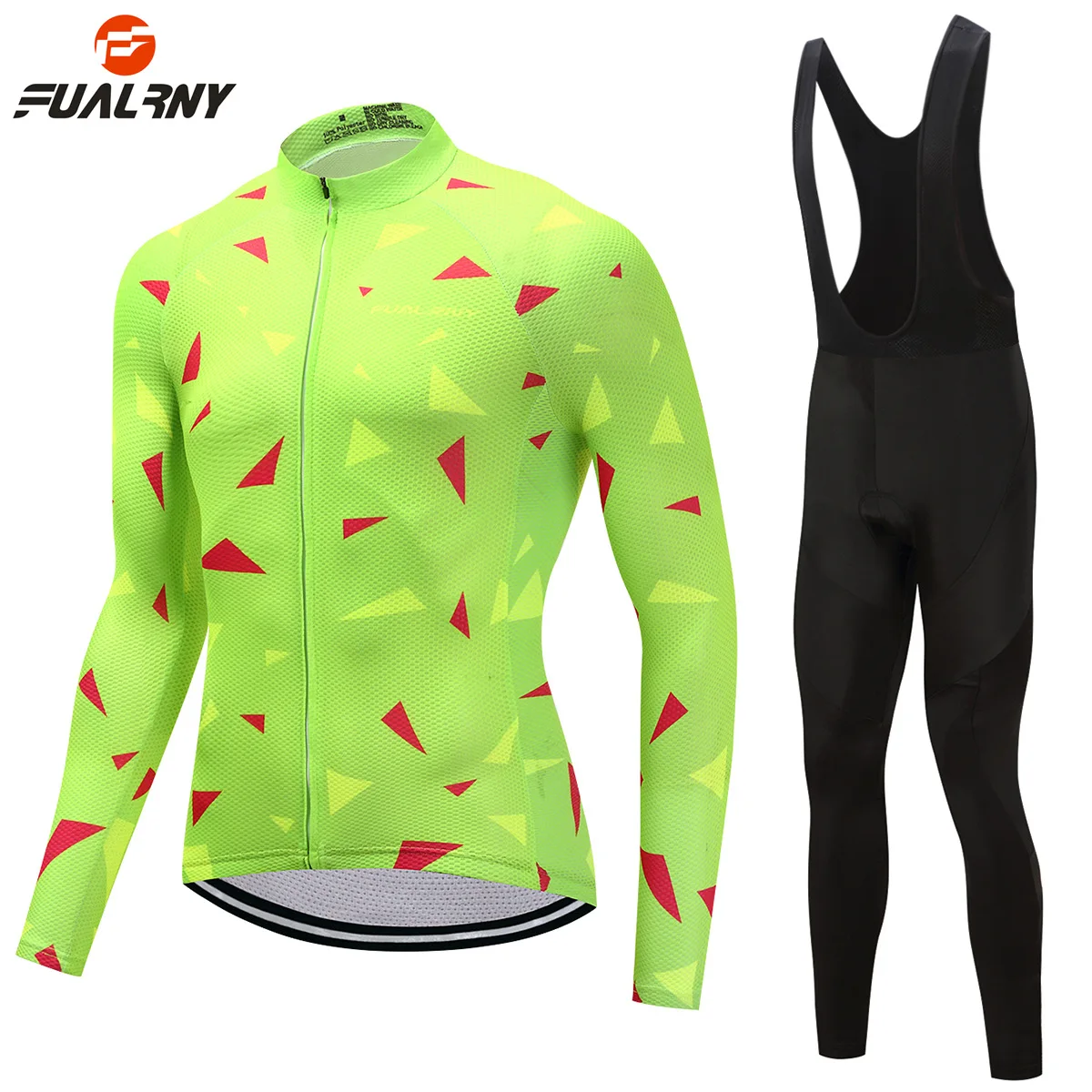 FUALRNY Cycling Clothing Set Men Women Long Sleeve 2019 Breathable Bike Jersey Bib Pants Bicycle MTB Suits Cycling Kit Green
FUALRNY Cycling Clothing Set Men Women Long Sleeve 2019 Breathable Bike Jersey Bib Pants Bicycle MTB Suits Cycling Kit Green