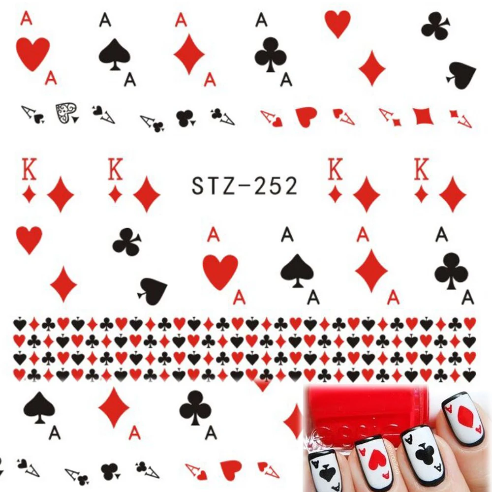 1 Sheets DIY Cute Playing Card " A, K" Red Heart Water Transfer Sticker Decals for Nail Art Temporary Tattoos STZ252
1 Sheets DIY Cute Playing Card " A, K" Red Heart Water Transfer Sticker Decals for Nail Art Temporary Tattoos STZ252