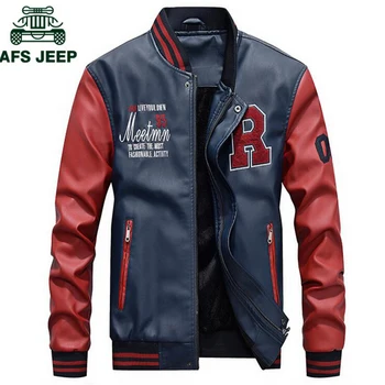 AFS JEEP Embroidery Baseball Jackets Men Letter Stand Collar Pu Leather Coats Plus Size 4XL Fleece Pilot Leather Jacket hombre
AFS JEEP Embroidery Baseball Jackets Men Letter Stand Collar Pu Leather Coats Plus Size 4XL Fleece Pilot Leather Jacket hombre