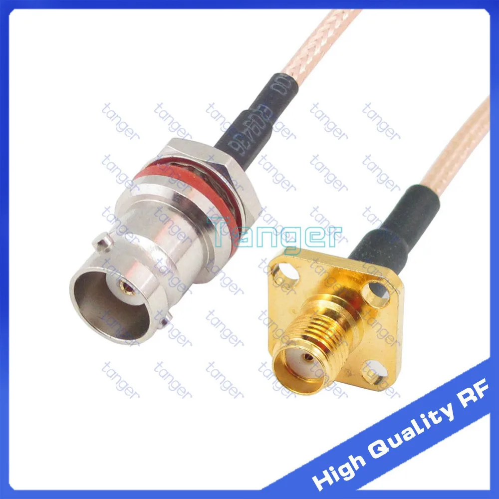 BNC female behind with nut to SMA female 4hole panel with RG-316 RF Coaxial Pigtail Jumper cable 6" 15cm Tanger High Quality
BNC female behind with nut to SMA female 4hole panel with RG-316 RF Coaxial Pigtail Jumper cable 6" 15cm Tanger High Quality