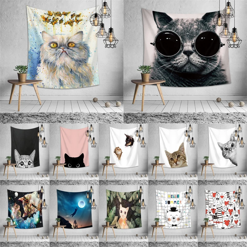 Morden Style Animals Cat Polyster Hanging Wall Tapestry Hippie Cartoon Printed Arts and Crafts Home Decor Yoga Mat Beach Towel
Morden Style Animals Cat Polyster Hanging Wall Tapestry Hippie Cartoon Printed Arts and Crafts Home Decor Yoga Mat Beach Towel