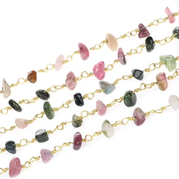 HanKun Beautiful Tourmaline Nugget Chip Beads Rosary Chain With Brass wire wrapped Rosary
HanKun Beautiful Tourmaline Nugget Chip Beads Rosary Chain With Brass wire wrapped Rosary