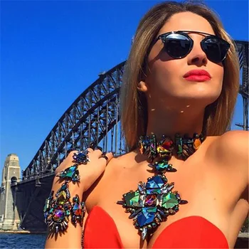 JURAN Bohemian Choker Collar Necklace 2019 Luxury Crystal Flower Necklaces & Pendants Bib Maxi Statement Necklaces G2105-1
JURAN Bohemian Choker Collar Necklace 2019 Luxury Crystal Flower Necklaces & Pendants Bib Maxi Statement Necklaces G2105-1