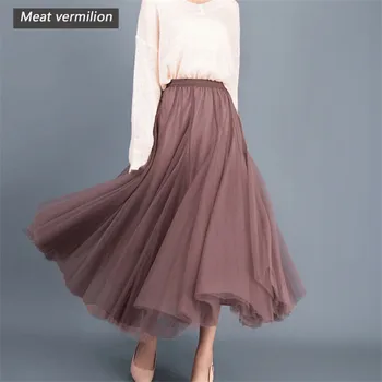 Fashion Women Layer Tulle Skirt 2019 Summer Long Maxi Princess Ballet Tutu Dance Skirt Swing High Waist Pure Color Female Skirts
Fashion Women Layer Tulle Skirt 2019 Summer Long Maxi Princess Ballet Tutu Dance Skirt Swing High Waist Pure Color Female Skirts