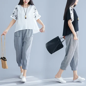 O-neck Casual Ensemble Femme Deux Pieces Patchwork Floral Print Two Piece Set Top And Pants Loose Women Two Piece Outfits
O-neck Casual Ensemble Femme Deux Pieces Patchwork Floral Print Two Piece Set Top And Pants Loose Women Two Piece Outfits