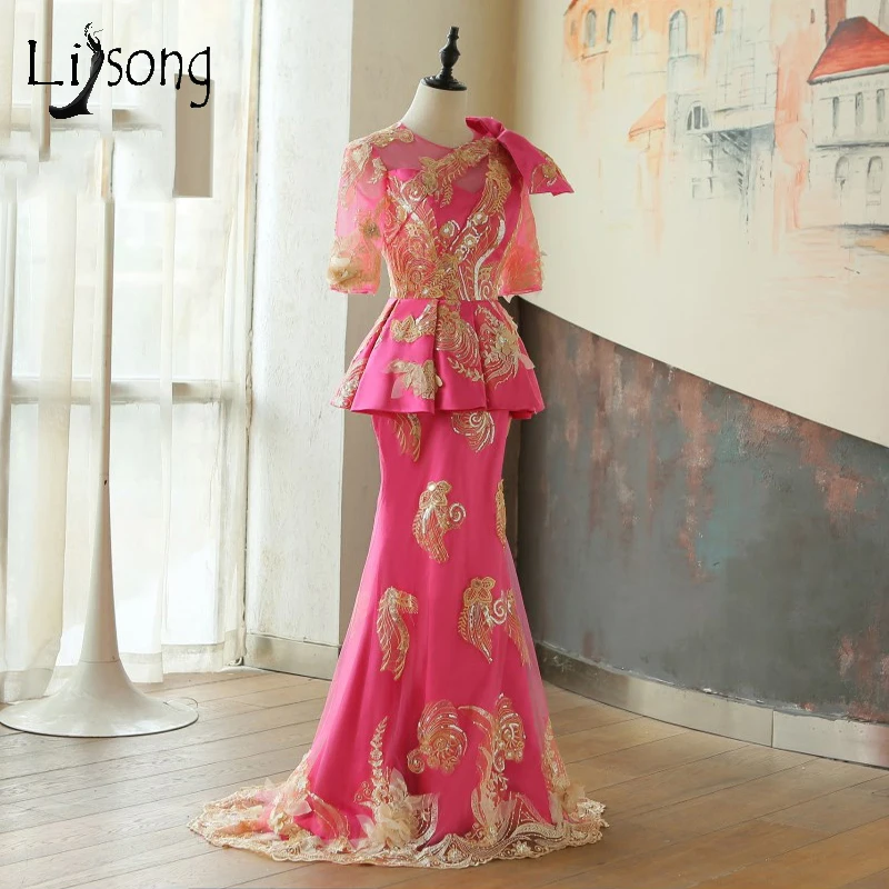 Aso Ebi Mermaid Long Evening Dresses With Gold Appliques African Evening Gowns Half Sleeves Moroccan Kaftan Turkish Party Dress
Aso Ebi Mermaid Long Evening Dresses With Gold Appliques African Evening Gowns Half Sleeves Moroccan Kaftan Turkish Party Dress