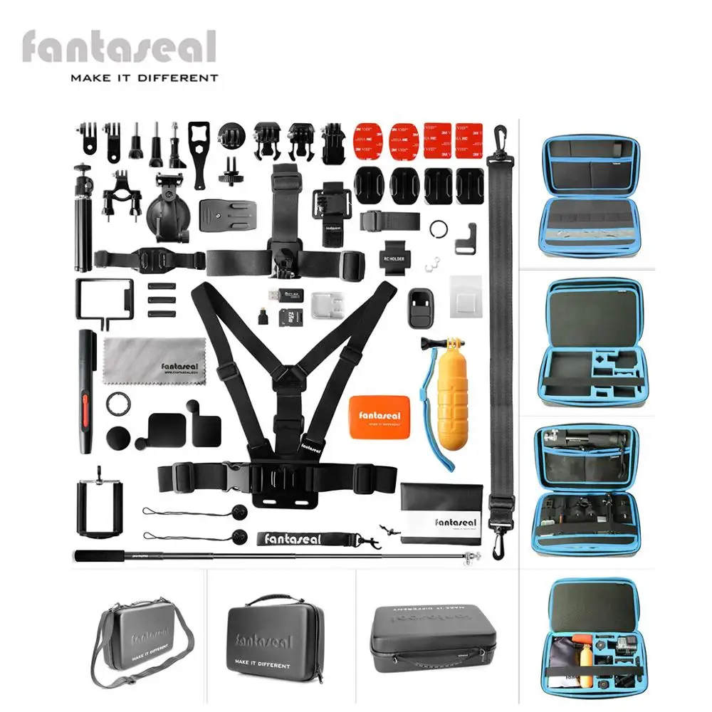 50in1 Action Camera Case for GoPro Accessories Set Pack Mounts Bundle Dual-Layer Waterproof Hand Bag for GoPro Sony Xiaomi Yi
50in1 Action Camera Case for GoPro Accessories Set Pack Mounts Bundle Dual-Layer Waterproof Hand Bag for GoPro Sony Xiaomi Yi