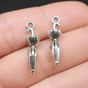 WYSIWYG 6pcs Antique Silver Color Tone 26x7mm 3D Umbrella Charms Pendant For Jewelry Making DIY Jewelry Findings
WYSIWYG 6pcs Antique Silver Color Tone 26x7mm 3D Umbrella Charms Pendant For Jewelry Making DIY Jewelry Findings