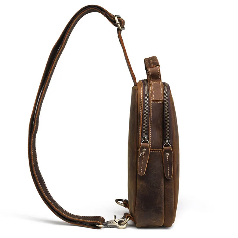Genuine Leather Small Sling Bag For Men