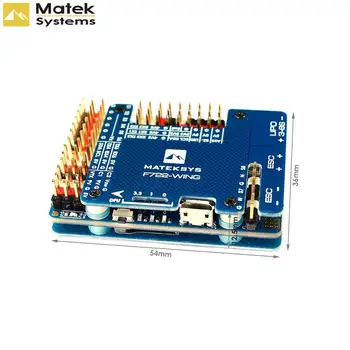 Matek Systems F722-WING STM32F722RET6 Flight Controller Built-in OSD For RC Airplane Fixed Wing RC Models
Matek Systems F722-WING STM32F722RET6 Flight Controller Built-in OSD For RC Airplane Fixed Wing RC Models