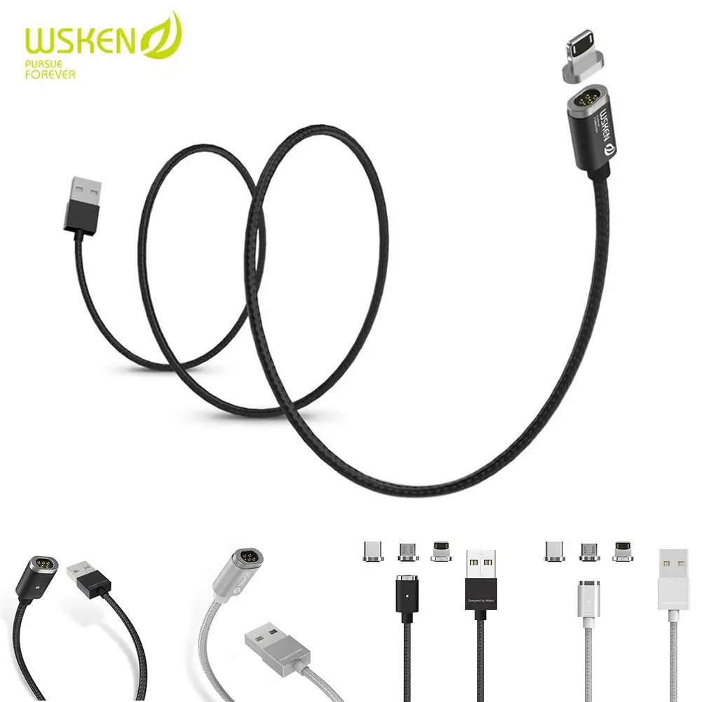 WSKEN Mini 2 Magnetic Data Cable Micro USB Type C Fast Charging Charger For iphone X 8 7 6S 6 Plus 5 5S Huawei Xiaomi Samsung S9
WSKEN Mini 2 Magnetic Data Cable Micro USB Type C Fast Charging Charger For iphone X 8 7 6S 6 Plus 5 5S Huawei Xiaomi Samsung S9