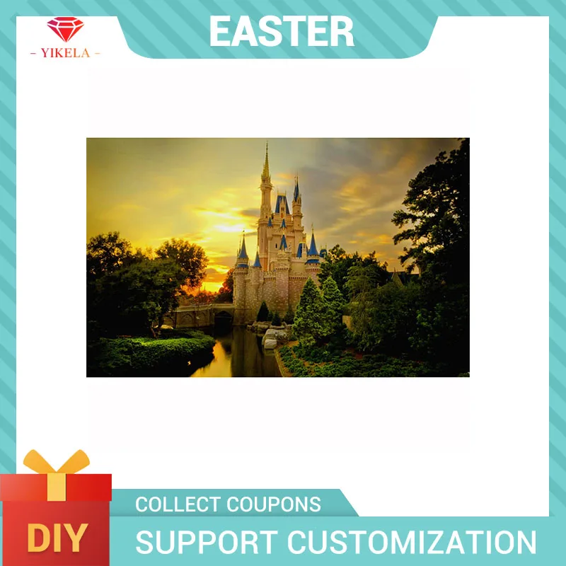 YIKELA Diamond Painting 5D Diy Full Drill Square European Castle Mosaic Embroidery Diamant Decoration Art Display Free Frames
YIKELA Diamond Painting 5D Diy Full Drill Square European Castle Mosaic Embroidery Diamant Decoration Art Display Free Frames