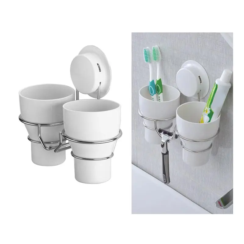 1 PC Stainless Steel Double Cup Holder Wall Mounted Toothbrush Tumbler Rack Ceramic Cups Holders For Home Bathroom Hotel
1 PC Stainless Steel Double Cup Holder Wall Mounted Toothbrush Tumbler Rack Ceramic Cups Holders For Home Bathroom Hotel