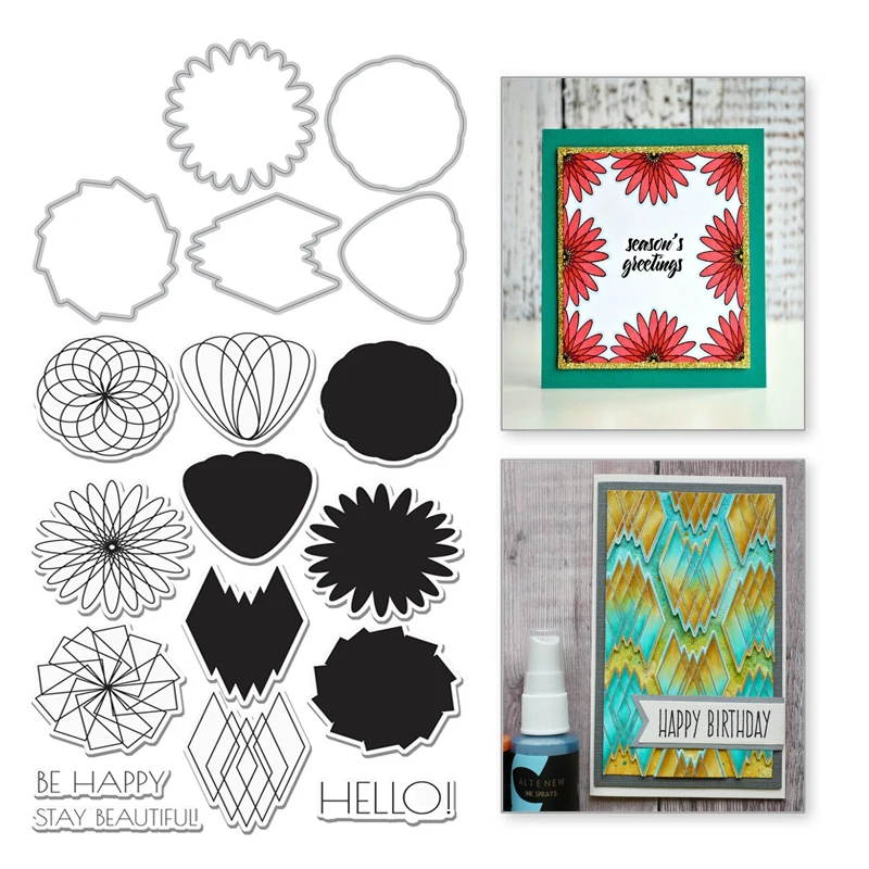 Naifumodo Flowers Clear Stamps and Metal Cutting Dies Scrapbooking For Making Cards Decorative Embossing DIY Crafts Stencils New
Naifumodo Flowers Clear Stamps and Metal Cutting Dies Scrapbooking For Making Cards Decorative Embossing DIY Crafts Stencils New