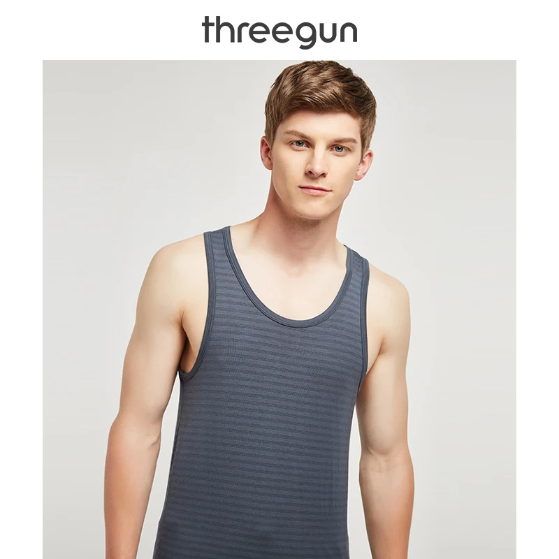 THREEGUN Men's Tank Top Lycra Striped Slim Fit Undershirts Bodybuilding Gold Fitness Sport Male Bottoming Sleeveless Underwear
THREEGUN Men's Tank Top Lycra Striped Slim Fit Undershirts Bodybuilding Gold Fitness Sport Male Bottoming Sleeveless Underwear
