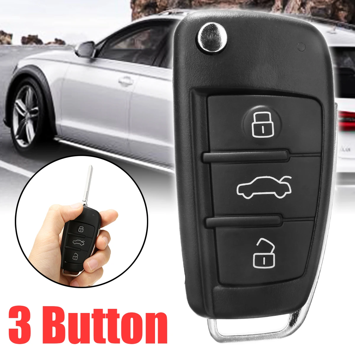 Ignition System 1pc 3 Button Folding Flip Remote Key Fob Case Car Key Protector With Key Blade For QUATTRO
Ignition System 1pc 3 Button Folding Flip Remote Key Fob Case Car Key Protector With Key Blade For QUATTRO