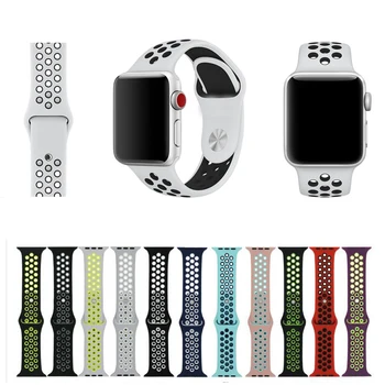 New Sport Silicone strap for Apple watch band 40mm 44mm 42mm 38mm bracelet wrist belt Rubber watchband for iwatch 4/3/2/1 Nike
New Sport Silicone strap for Apple watch band 40mm 44mm 42mm 38mm bracelet wrist belt Rubber watchband for iwatch 4/3/2/1 Nike