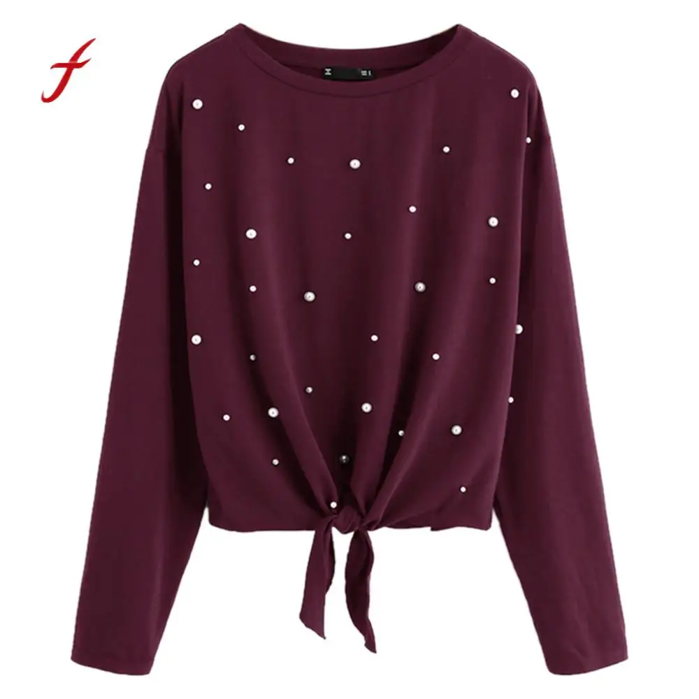 Feitong Pluse Size Tops Women Solid Wine Red Beading Knot Front Tops Long Sleeve Bow Tie Shirt O-Neck Blouse Camisa Feminina /PT
Feitong Pluse Size Tops Women Solid Wine Red Beading Knot Front Tops Long Sleeve Bow Tie Shirt O-Neck Blouse Camisa Feminina /PT