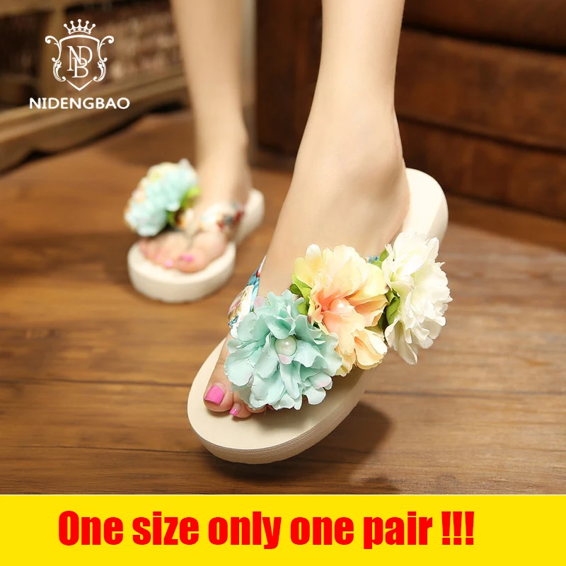 Summer Women Slippers DIY Handmade Beach Sandals Bohemian Style Flip Flops for Women Comfortable Flower Female Shoes Limited Sal 
Summer Women Slippers DIY Handmade Beach Sandals Bohemian Style Flip Flops for Women Comfortable Flower Female Shoes Limited Sal