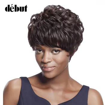 Debut Curly Human Hair Wigs For Black Women Brazilian Short 100% Remy Ombre Human Hair Wig Wavy Brown Color Free Shipping 
Debut Curly Human Hair Wigs For Black Women Brazilian Short 100% Remy Ombre Human Hair Wig Wavy Brown Color Free Shipping