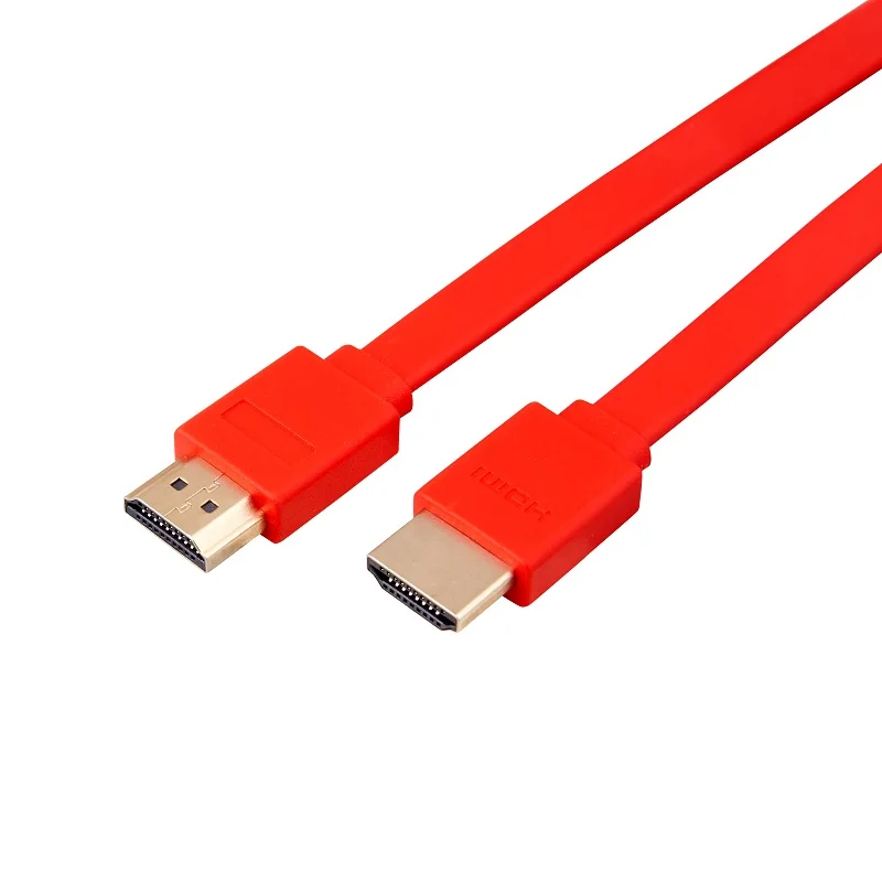 Плоский HDMI кабель высокой скорости поддерживает 3D Разрешение Ethernet 1080P Аудио