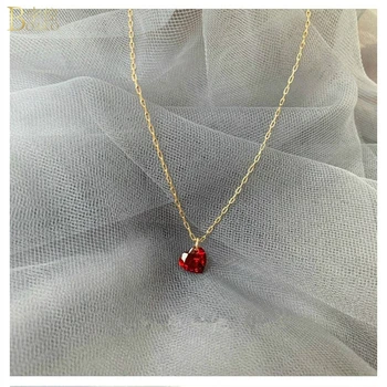 BOAKO Red Crystal Heart Choker Necklace Women Cubic Zirconia 925 Sterling Silver Pendant Collier Birthday Party Jewelry Z5
BOAKO Red Crystal Heart Choker Necklace Women Cubic Zirconia 925 Sterling Silver Pendant Collier Birthday Party Jewelry Z5