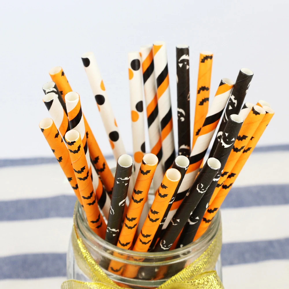 25 Pcs Halloween Disposable Drink Paper Straws Biodegradable Wedding Straws Cute Children Birthday Party Straws Set
25 Pcs Halloween Disposable Drink Paper Straws Biodegradable Wedding Straws Cute Children Birthday Party Straws Set