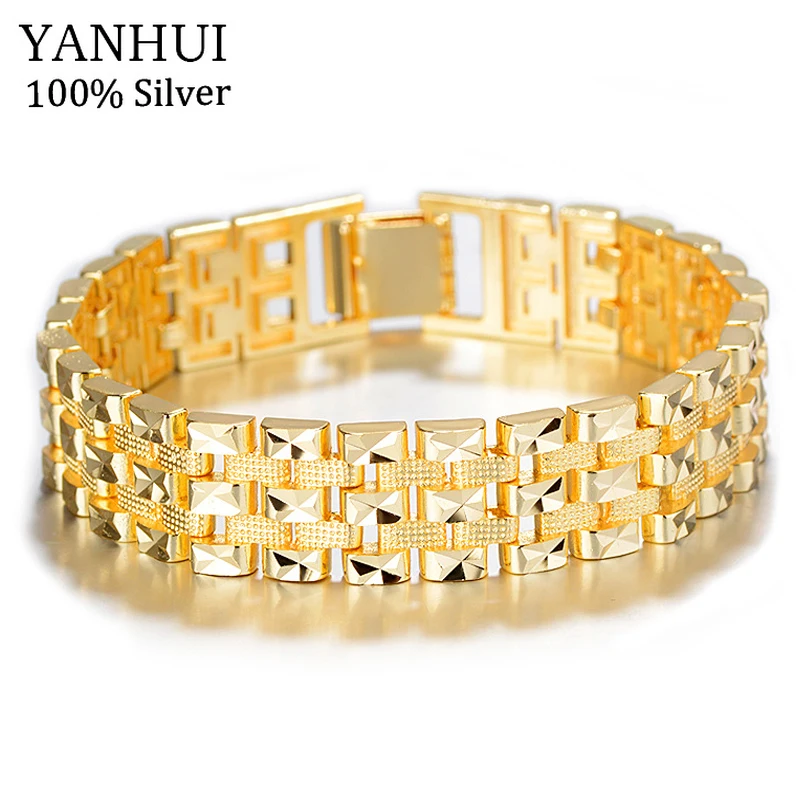 YANHUI Brand Fashion Men Bracelet Gold Color Bracelet Bangle Male Accessory Hip Hop Party Rock Jewelry ZSLH254
YANHUI Brand Fashion Men Bracelet Gold Color Bracelet Bangle Male Accessory Hip Hop Party Rock Jewelry ZSLH254