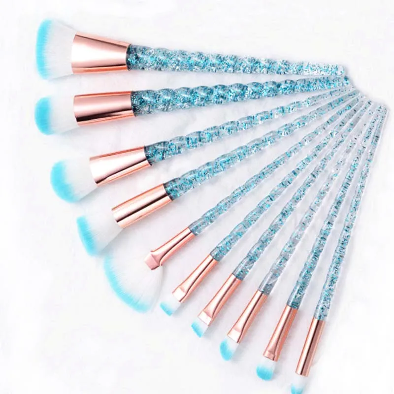 10pcs Unicorn Makeup Brushes Set Cosmetic Brush Crystal Spiral Eye shadow Eyeliner Eyelash Powder Make Up Tool pincel maquiagem
10pcs Unicorn Makeup Brushes Set Cosmetic Brush Crystal Spiral Eye shadow Eyeliner Eyelash Powder Make Up Tool pincel maquiagem