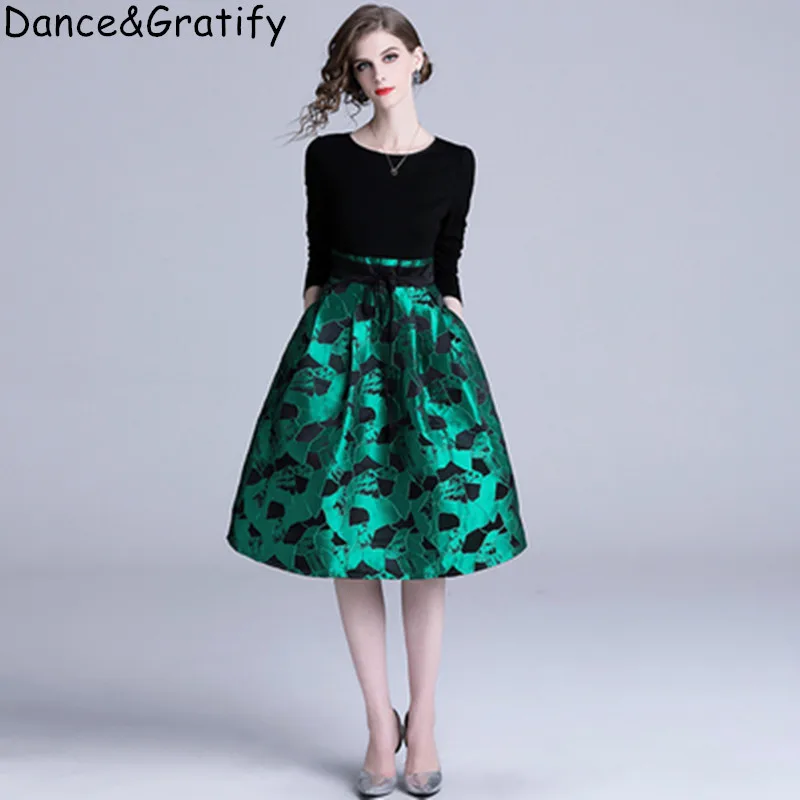 New 2019 Spring Women Vintage Green Jacquard Patchwork Pocket Dress Elegant Office Work Longue Robe Ball Gown Vestido
New 2019 Spring Women Vintage Green Jacquard Patchwork Pocket Dress Elegant Office Work Longue Robe Ball Gown Vestido